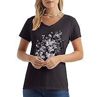 Women's Short Sleeve V-Neck Graphic T-Shirt