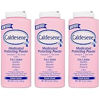 Caldesene Medicated Protecting Powder with Zinc Oxide & Cornstarch-Talc Free, 5 Ounce (3 Pack)
