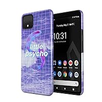 Compatible with Google Pixel 4XL Case Little Psycho Kawaii Stay Weird Mesh Trippy Psychedelic Acid Trip Ocean Sea Heavy Shockproof Dual Layer Hard Shell + Silicone Protective Cover