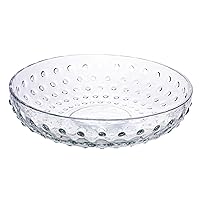 Creative Co-Op Round Glass Hobnail Low Bowl, Clear