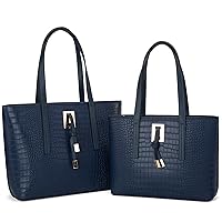 Tote Handbag Purse Set for Women Large and Medium 2pcs Satchel Shoulder Bag with Holster