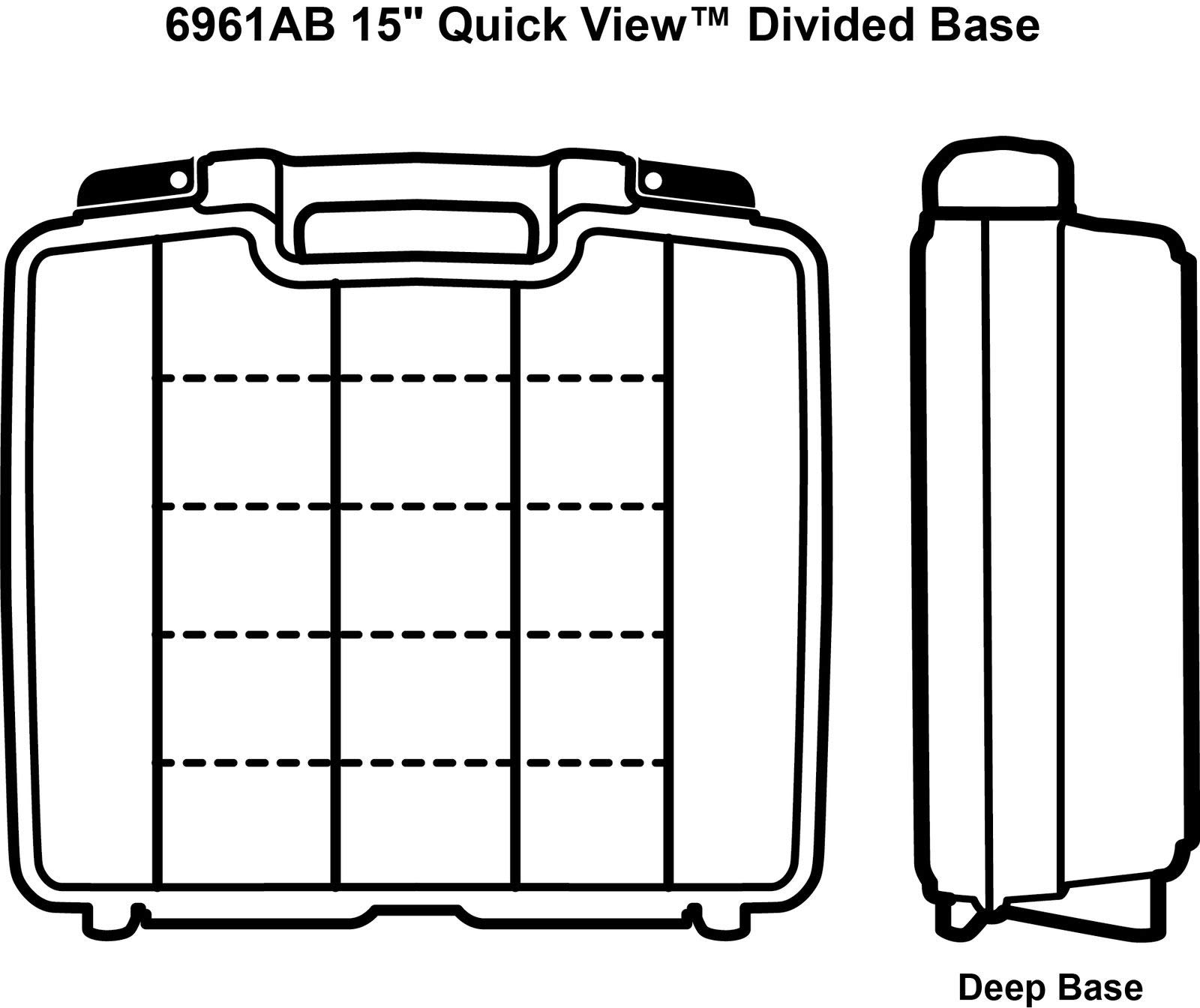 ArtBin 6961AB Quick View Deep Base Carrying Case with Removable Dividers, Portable Art & Craft Storage Box, 15