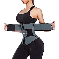 ANGOOL Neopren Waist Trainer For Women,Workout Plus Size Trimmer Belt Sauna Sweat Corset Cincher With Zipper