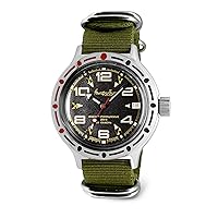 Vostok | Classic Amphibian Automatic Self-Winding Russian Diver Wrist Watch | WR 200 m | Amphibia 420335 | Fashion | Business | Casual Men's Watches