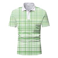 Men's Golf Polo Shirt Big and Tall Big and Tall Quarter Zipper Cotton Blend Shirt Lightweight Casual Tennis T-Shirt