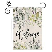 Spring Floral Garden Flag 12×18 Inch Double Sided for Outside Small Welcome Burlap Seasonal Wedding Yard Flag