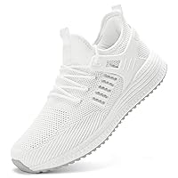 Men's Running Shoes Wide Width Walking Athletic Sneakers,Slip on Comfortable Breathable Gym Sneakers，Non-Slip Rubber Sole, Workout