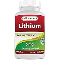 Best Naturals Lithium Orotate 5 mg 180 Tablets