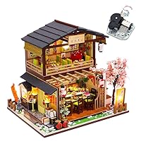 SYW Wooden Dollhouse Miniature Kit with Furniture kit and LED Light,1:24 Scale Large Villa Architecture Model Kit Creative Room Puzzle Toy Birthday Valentines Gift 