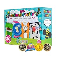 Craftikit® 20 Award-Winning Toddler Arts and Crafts for Kids Ages 4-8 Years, All-Inclusive Animal Craft Kits, Fun Toddler Crafts Box for Girls, Boys, Organized Preschool Art Supplies and Projects