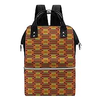 African Tribal Kente Print Travel Backpacks Multifunction Mommy Tote Diaper Bag Changing Bags