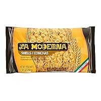 La Moderna Shells Pasta, Noodles, Durum Wheat, Protein, Fiber, Vitamins, 7 Oz, Pack of 20