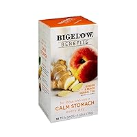 Bigelow Benefits Ginger & Peach Herbal Tea , Pack of 1