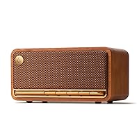 Edifier MP230 Portable Bluetooth Speaker, Wireless Speaker with Stereo Sound for Outdoor Travel, 9-Hour Playtime, Supports USB Soundcard/Micro SD, 20W RMS - Classic Wooden