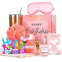 Happy Birthday Gifts for Women - Birthday Gift Baskets for Women Friendship Sister Girlfriend Mom, Bath Relaxing Spa Presents Set for Woman, Unique Gifts Box for Women Who Have Everything