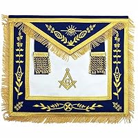 Masonic Blue Lodge G Master Mason Gold Machine Embroidery Apron