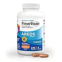 PreserVision AREDS Eye Vitamin & Mineral Supplement, Tablets, 240 Count (Pack of 1) , Packaging may vary