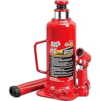 BIG RED T91203B Torin Hydraulic Welded Bottle Jack, 12 Ton (24,000 lb) Capacity, Red