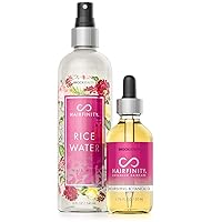 Hairfinity Rice Water Hair Mist and Botanical Growth Oil - Silicone & Sulfate Free Growth Treatment for Damaged, Dry, Curly or Frizzy Hair