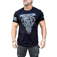 Protector Mens Motivational Fitness Gym Premium Poly Cotton T-Shirt