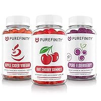 Elderberry + Apple Cider Vinegar + Tart Cherry Gummies Bundle for Immunity Support