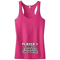 Threadrock Women's Player 3 Has Entered The Game Pregnancy Reveal Tank Top