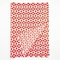 MORANTI 25 Sheets Red Heart Bulk Tissue Paper Gift Wrap 19.7 x 27.5 Inch Gift Bags Decor Tissue Paper for Valentine's Day Wedding Bridal Showers Party