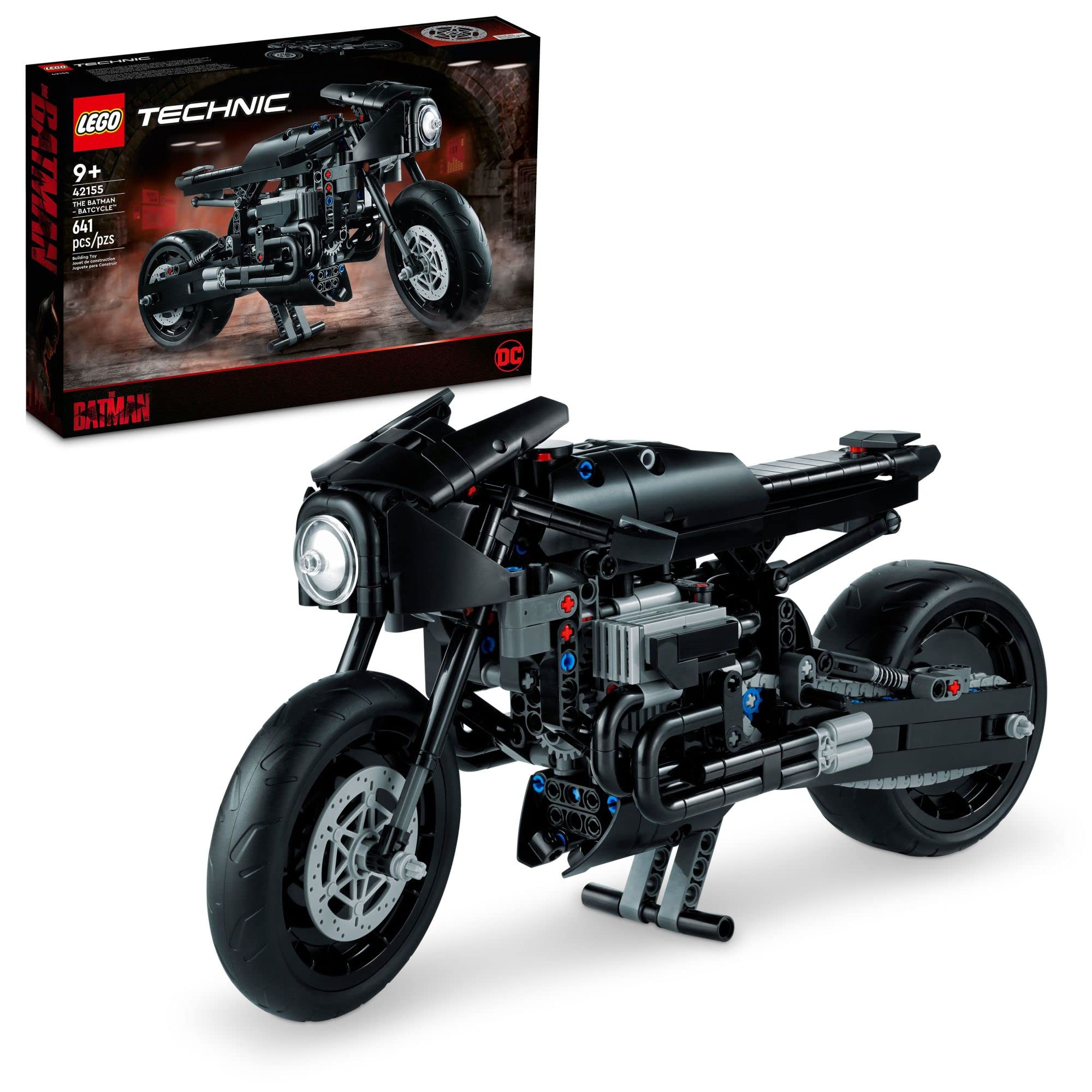 LEGO Technic The Batman – BATCYCLE Set 42155, Collectible Toy Motorcycle, Scale Model Building Kit of The Iconic Super Hero Bike from 2022 Movie