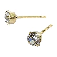 Sophia D-13-G Gold Earring Post with Stone Accessory Parts