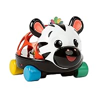 Baby Einstein Curious Car Zen Oball Toy Car & Rattle, Light Up, Ages 3 Months+, Zen The Zebra