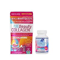 Pure Beauty Collagen & Luxcent Glutathione Caps Duo, Japan Made & Formulated - 1 Month Supply