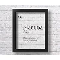 Transparent Glamma Funny Definition Print Grandmother