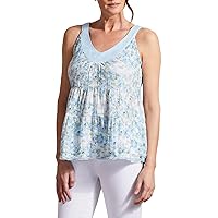 Tribal Women's Tiered SLV/Less Combo Blouse