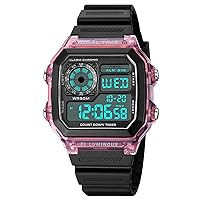 ROSEBEAR Men's Digital Quartz Watch, Luxury Business Electronic Chronograph, 50 m Waterproof Digital Watch, LED Back Light, Blue
