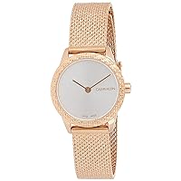 Calvin Klein K3M23U26 26 2-Hand Minimal Extension Wristwatch, Gold, Dial Color - Silver, Watch Quartz, New 2018