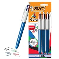 Eeoyu 6 Pack Multicolor Pens 0.5mm 6-in-1 Retractable Ballpoint Pens 6 Colors Transparent Barrel Ballpoint Pen for Office School Supplies Students Children Gift 