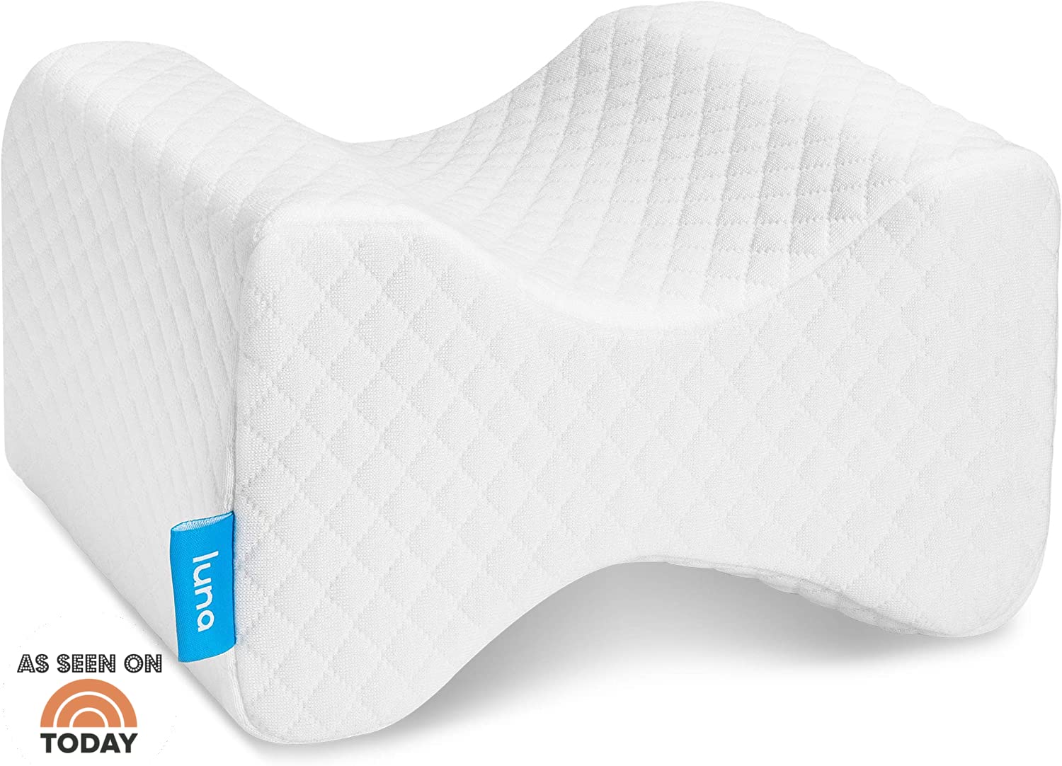 Luna [Memory Foam Pillows Knee Pillow Knee Leg Positioner Pillows Orthopedic Pillow | Knee Pillow for Side Sleepers Lower Back Hip Pain Cooling Pillow Wedge Pillow | Side Sleeper Pillows for Adults
