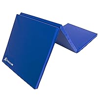 ProsourceFit Tri-Fold Folding Thick Exercise Mat 6’x2’ with Carrying Handles for MMA, Gymnastics Core Workouts