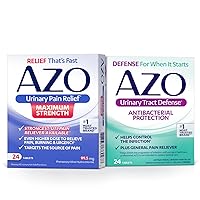 AZO Urinary Pain Relief Maximum Strength (24 Count) + Urinary Tract Defense, Helps Control a UTI Until You Can See a Doctor 24 CT