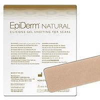 Epi-Derm C-Strips, Silicone Gel Sheeting for Scars, Ideal for C-Section, Tummy Tuck, Hysterectomy & Cardiac Surgery Scars, Premium Grade Scar Sheets, Reusable, 1.4 x 6 in - 1 Pack, Natural