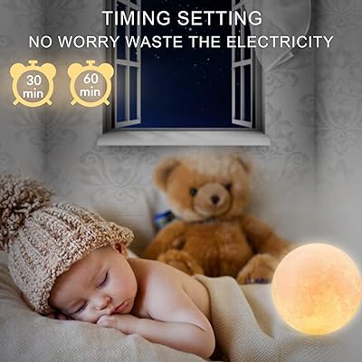 Floating Moon Lamp, Magnetic Levitating Moon Lamp 18 Colors 5.9inch  Spinning 3D Night Light with Remote & Magnetic Base, Room Decor Moon Light