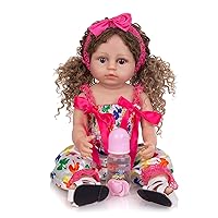 Reborn Baby Dolls, 22 Inch Realistic Newborn Baby Dolls, Lifelike Handmade Silicone Doll, Baby Soft Skin Realistic, Birthday Gift Set for Kids Age 3 +