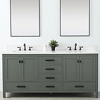 Design Element V01-72-VG Bathroom Vanity, 72 in, Green
