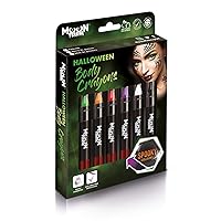 Halloween Face Paint Stick Body Crayon by Moon Terror, SFX Make up - Boxset - Special Effects Make up - 0.12oz