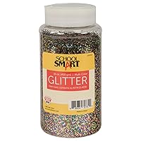School Smart - S2004131 Craft Glitter, 1 Pound Jar, Multi-Color