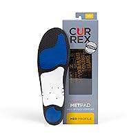 CURREX MetPad Insoles for Everyday Relief & Support – Arch Support Shoe Inserts w/Metatarsal Pads to Help Reduce Foot & Heel Pain While Walking & at Work – for Men & Women – Medium Arch, XL
