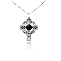 Celtic Cross-Christian Cross Silver Pewter Charm Necklace Pendant Jewelry