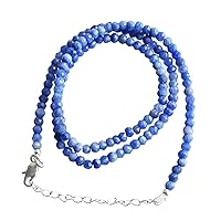 Sapphire Gemstone 925 Sterling Silver Roundel Beads Strand Necklace Pretty Looking Handmade Jewellery Birthday Gift