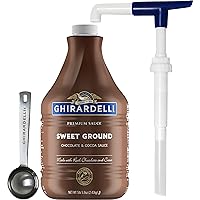 Sweet Ground Chocolate & Cocoa Sauce 85.9 Ounce with Ghirardelli Pump and Spoon