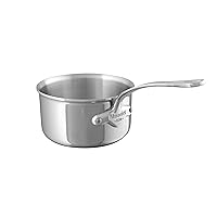 Mauviel M'Cook 5-Ply Stainless Steel Sauce Pan With Cast Stainless Steel Handle, 1.8-Qt, Made In France
